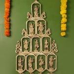 BudhShiv Brass Dashavatar Wall Hanging | 25" Sacred Art | 4.5kg Divine Masterpiece | Vertical Temple Design | Wall Decor | Jaipurio